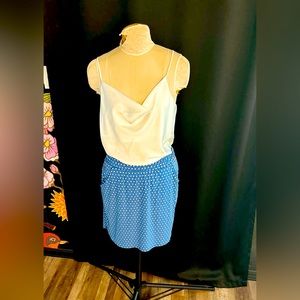 Skirt blue with square spots